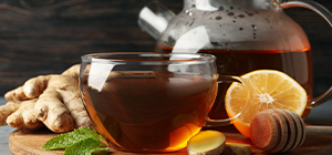 bebidas quentes e saudáveis para o inverno | chá de gengibre e limão | holmes place