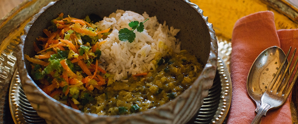carrot cabbage playa side dish ayurvedic cleanse soothing moong dal recipe